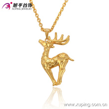 32521 Fashion Lively Animal Deer-Shaped 24k Gold-Plated Imitation Jewelry Pendant Chain